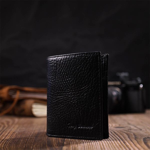 Компактний гаманець із зручним функціоналом із натуральної шкіри Tony Bellucci 22069 Чорний 22069 фото