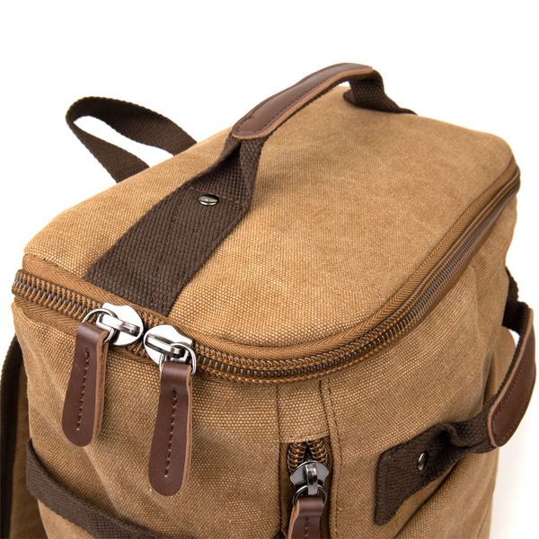 Рюкзак текстильный дорожный унисекс с ручками Vintage 20664 Песочный 49039 фото