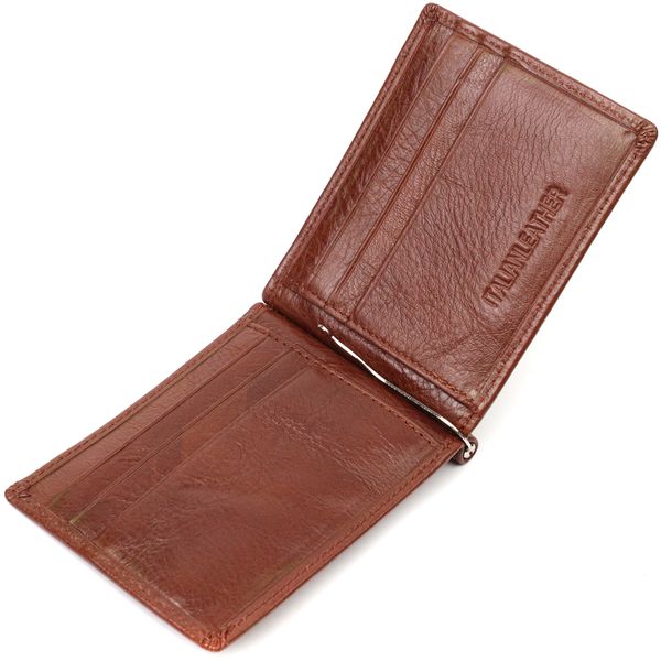Зручний затискач для грошей із натуральної гладкої шкіри ST Leather 19427 Коричневий 19427 фото