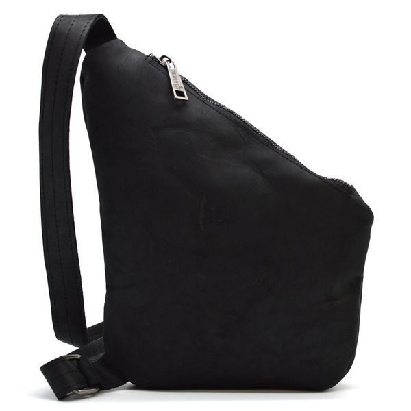 Рюкзак косуха на одне плече TARWA RAG-6402-4lx чорна crazy з наппой RAG-6402-4lx фото