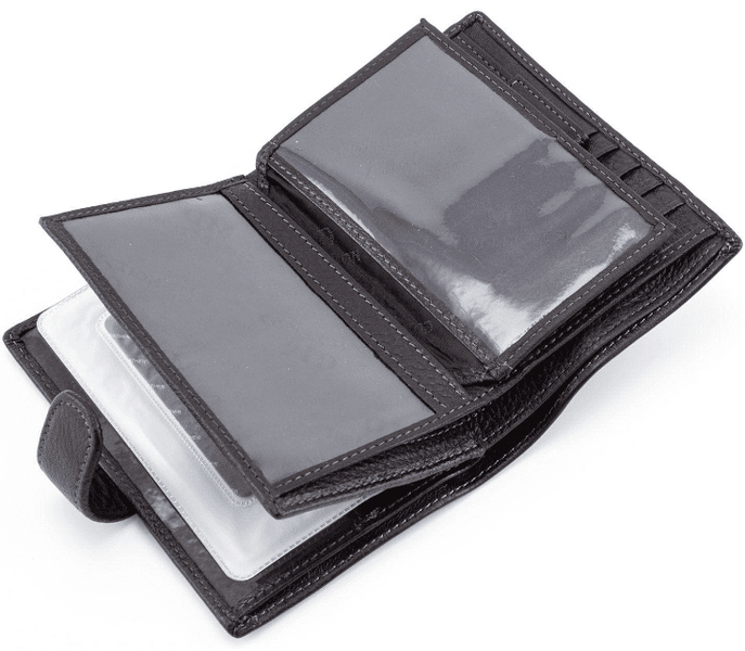 Чёрный кожаный портмоне под документы MD Leather 22-302b 22-302b фото