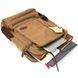 Рюкзак текстильный дорожный унисекс на два отделения Vintage 20614 Песочный 48989 фото 5