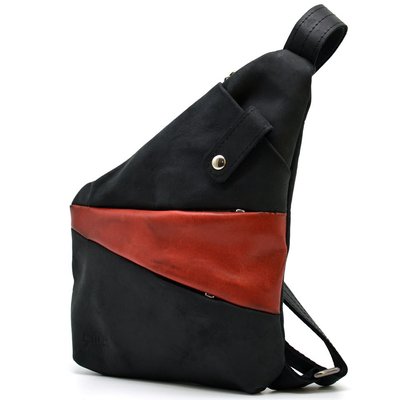 Рюкзак косуха на одне плече TARWA RAR-6402-4lx чорна з червоним RAR-6402-4lx фото