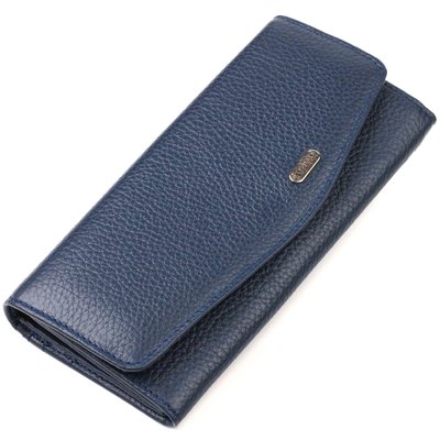 Жіночий стильний гаманець із зручним функціоналом шкіряний CANPELLINI 21725 Синій 21725 фото