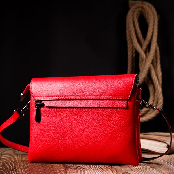 Удобная женская сумка на плечо KARYA 20857 кожаная Красный 20857 фото