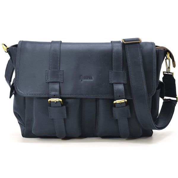 Сумка через плечо из кожи crazy horse RK-6690-4lx бренда TARWA синяя RK-6690-4lx фото