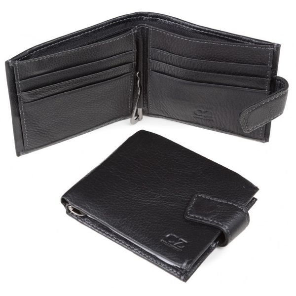 Чоловічий шкіряний гаманець MS Collection MD 4m-611 чорний MD 4m-611 фото