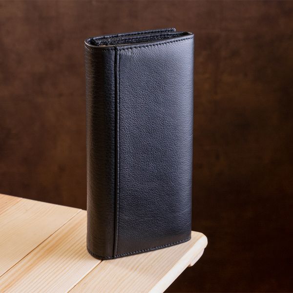 Практичний жіночий гаманець на магнітах ST Leather 18870 Чорний 18870 фото