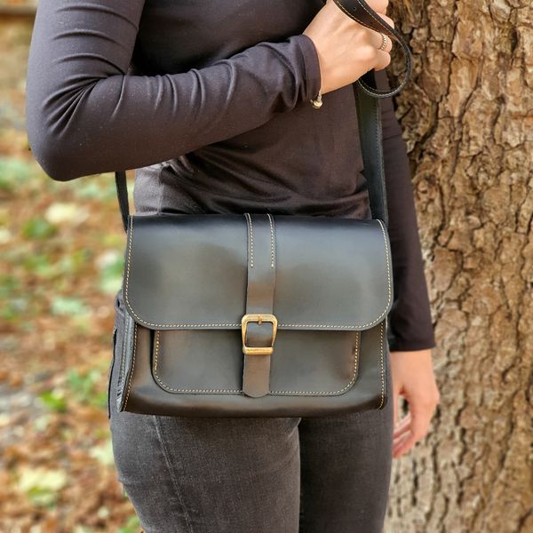 Жіноча шкіряна сумка через плече SGE WS 001 black чорна WS 001 black фото