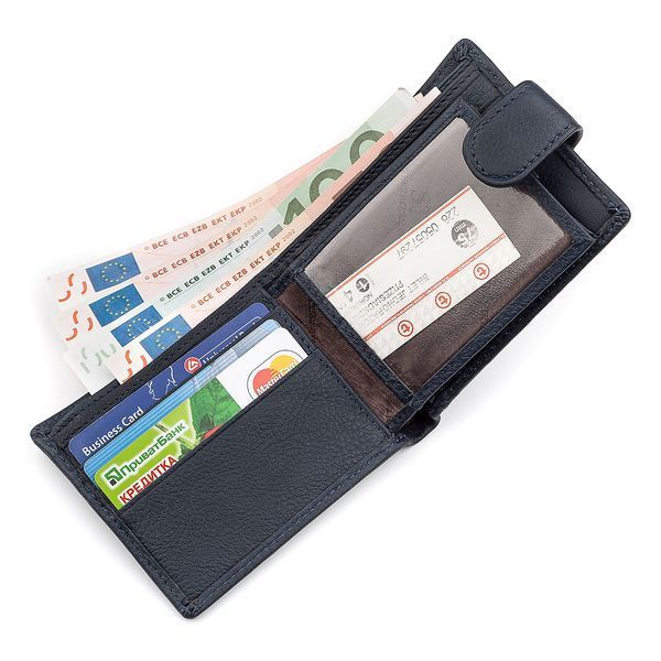 Мужской кошелек ST Leather 18318 (ST114) кожаный Синий 18318 фото