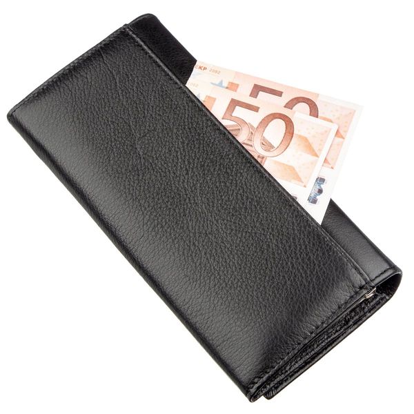 Практичний жіночий гаманець на магнітах ST Leather 18870 Чорний 18870 фото