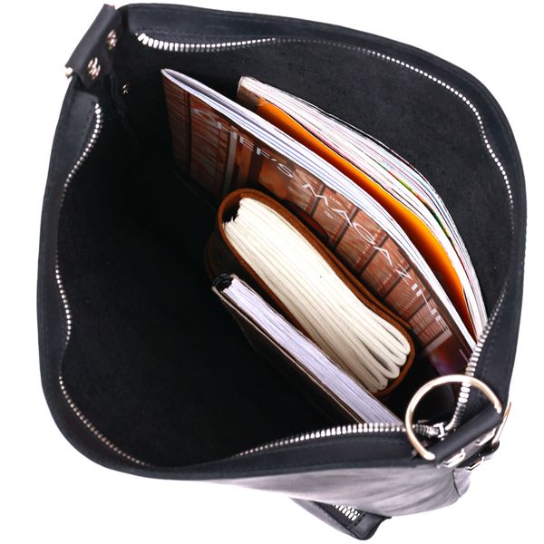 Стильная винтажная женская сумка Shvigel 16338 Черный 16338 фото