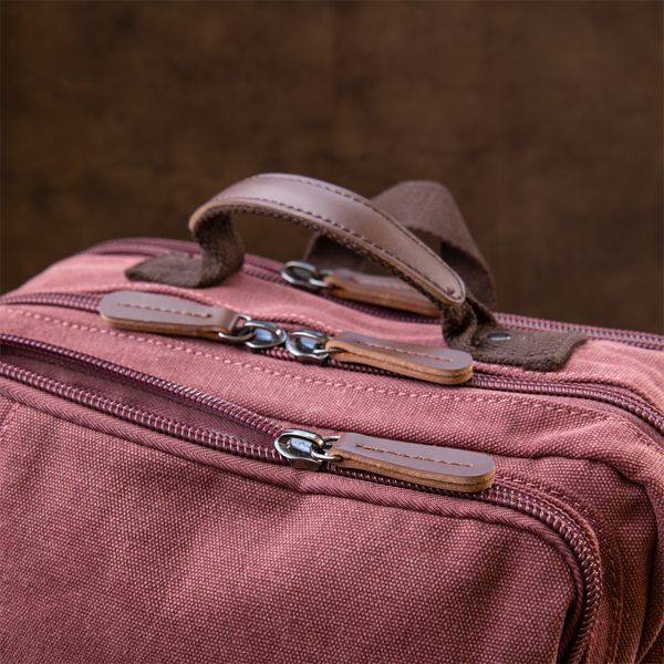 Рюкзак текстильный дорожный унисекс на два отделения Vintage 20615 Малиновый 48990 фото