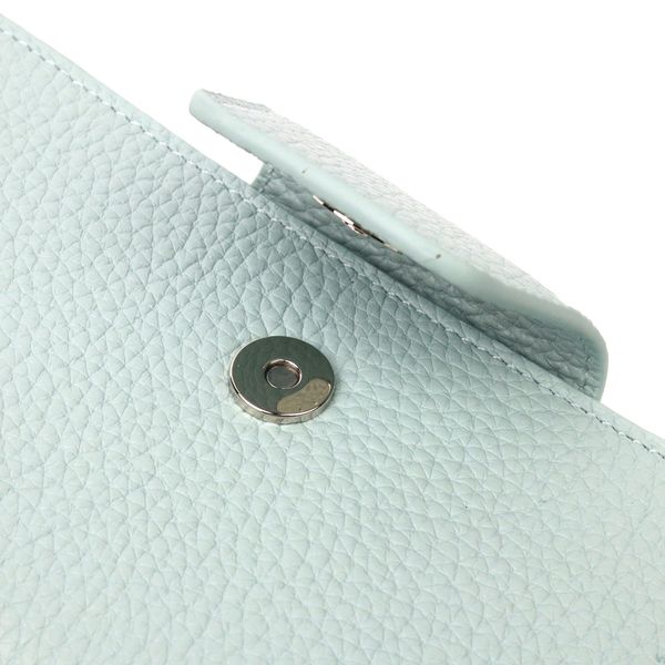 Цікавий вертикальний жіночий гаманець із натуральної шкіри KARYA 21157 Блакитний 21157 фото