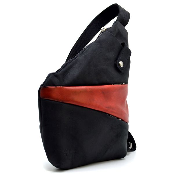 Рюкзак косуха на одне плече TARWA RAR-6402-4lx чорна з червоним RAR-6402-4lx фото