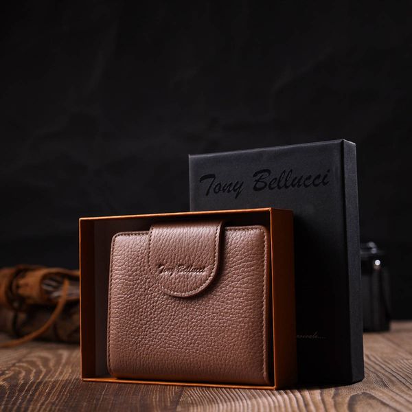 Красивий жіночий гаманець ніжного кольору з натуральної шкіри Tony Bellucci 22020 Бежевый 22020 фото
