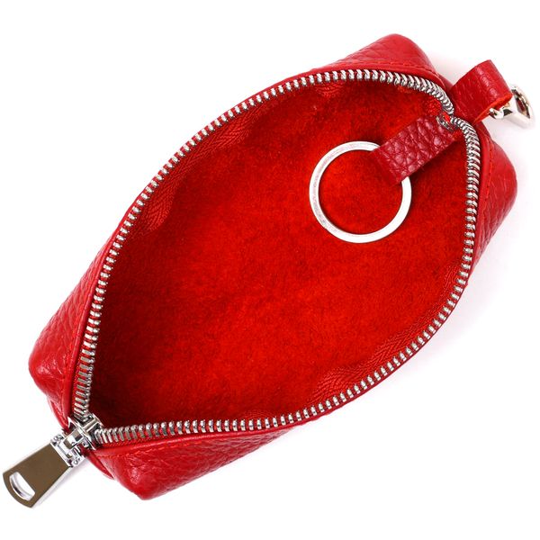 Шкіряна жіноча ключниця Shvigel 16537 Червоний 16537 фото