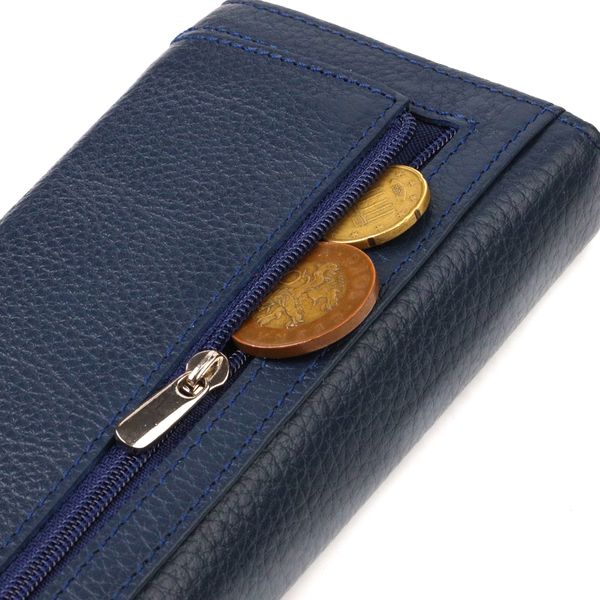 Женский стильный кошелек с удобным функционалом кожаный CANPELLINI 21725 Синий 21725 фото