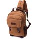 Зручний текстильний рюкзак з ущільненою спинкою та відділенням для планшета Vintage 22167 Коричневий 56803 фото 1