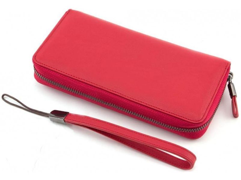 Червоний шкіряний гаманець з ременем Marco Coverna TRW8575R TRW8575R фото