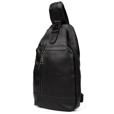 Мужской рюкзак слинг кожаный черный TARWA GA-0116-3md GA-0116-3md фото