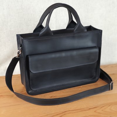 Женская кожаная деловая сумка SGE WA4 002 black чорная WA4 002 black фото