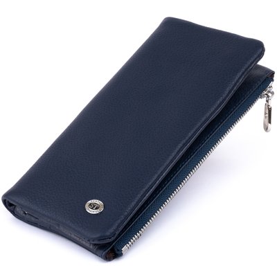 Вертикальний гаманець на кнопці жіночий ST Leather 19203 Темно-синій 19203 фото