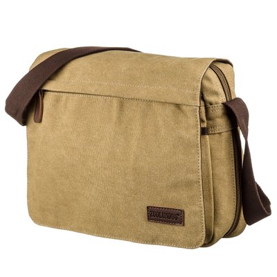 Текстильная сумка для ноутбука 13 дюймов через плечо Vintage 20188 Хаки 20188 фото