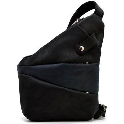Рюкзак косуха на одне плече TARWA RAK-6402-4lx чорна з синім RAK-6402-4lx фото