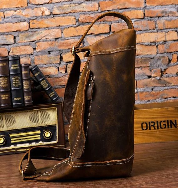 Мужская винтажная сумка через плечо Vintage 14782 Коричневая 14782 фото