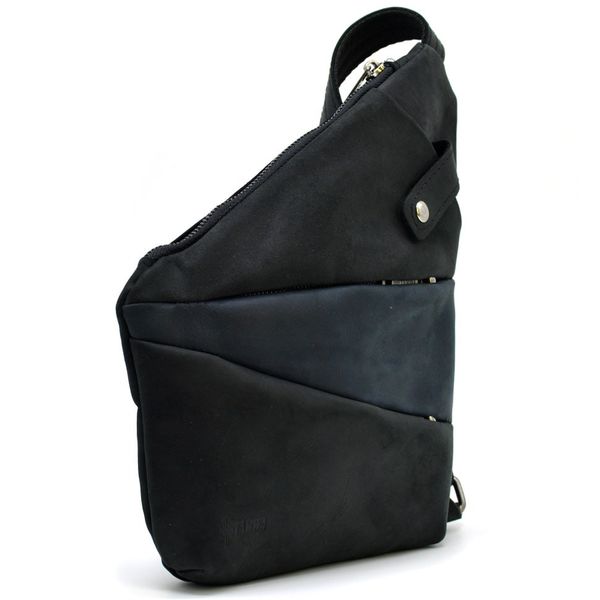 Рюкзак косуха на одне плече TARWA RAK-6402-4lx чорна з синім RAK-6402-4lx фото