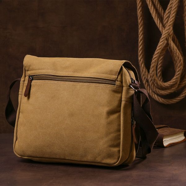 Текстильна сумка для ноутбука 13 дюймів через плече Vintage 20188 Хакі 20188 фото