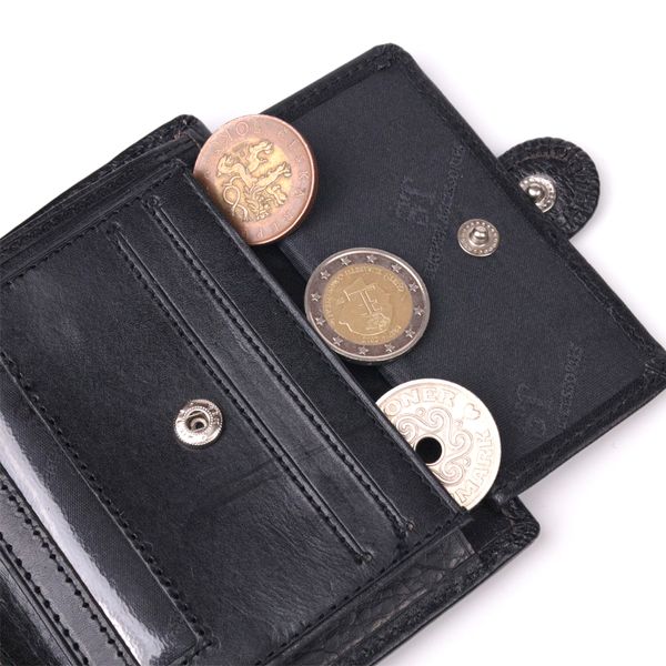 Вертикальный мужской бумажник из натуральной кожи ST Leather 19413 Черный 19413 фото