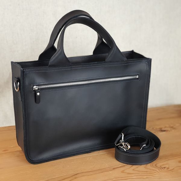 Женская кожаная деловая сумка SGE WA4 002 black чорная WA4 002 black фото