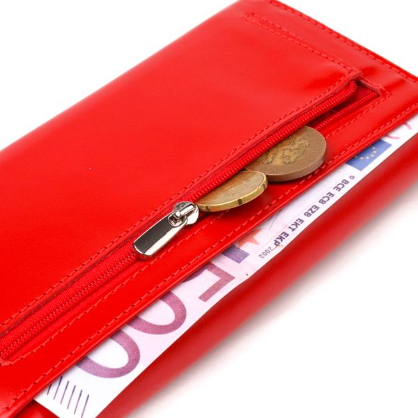 Жіночий яскравий гаманець з натуральної гладкої шкіри CANPELLINI 21626 Червоний 21626 фото