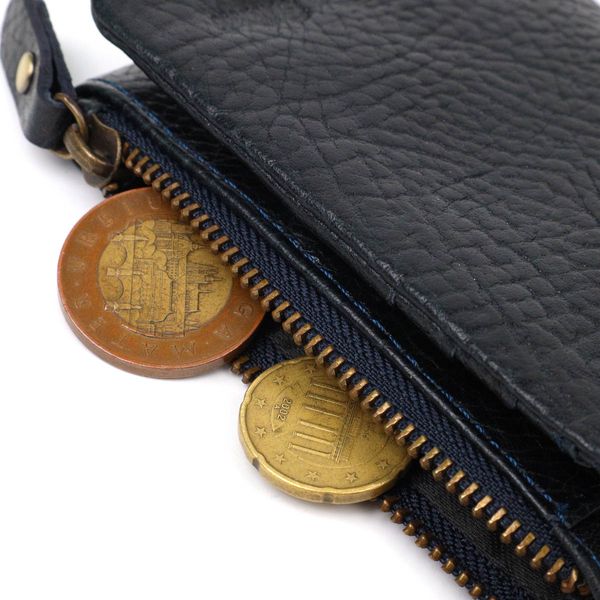 Маленький та місткий гаманець з натуральної шкіри Tony Bellucci 22021 Синій 22021 фото