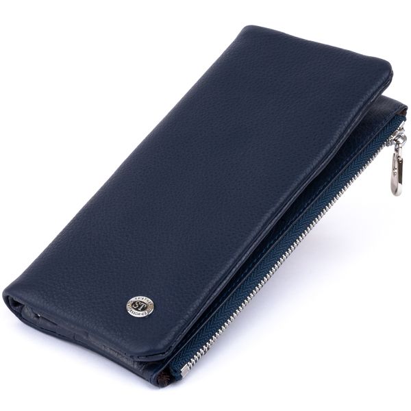 Вертикальний гаманець на кнопці жіночий ST Leather 19203 Темно-синій 19203 фото