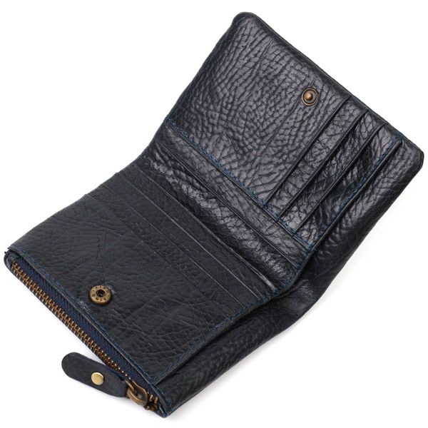 Маленький та місткий гаманець з натуральної шкіри Tony Bellucci 22021 Синій 22021 фото