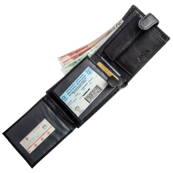 Шкіряний гаманець для чоловіків Boston 18820 Чорний 18820 фото