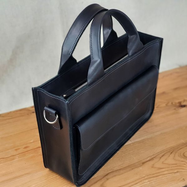 Жіноча шкіряна ділова сумка SGE WA4 002 black чорна WA4 002 black фото