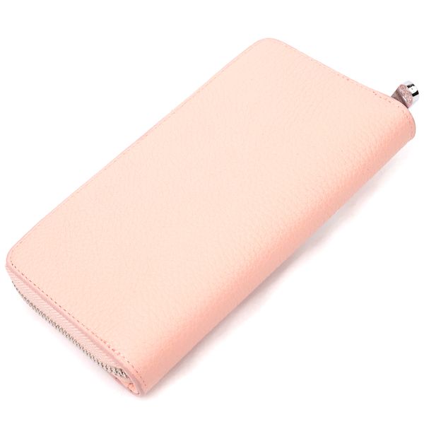 Зручний вертикальний жіночий гаманець з натуральної шкіри KARYA 21158 Рожевий 21158 фото