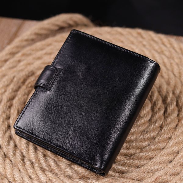 Вертикальный мужской бумажник из натуральной кожи ST Leather 19413 Черный 19413 фото