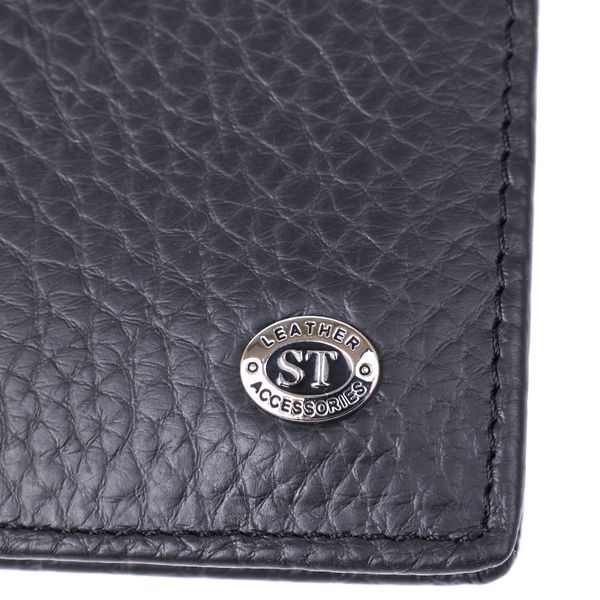 Чоловічий гаманець ST Leather 18319 (ST160) шкіряний Чорний 18319 фото