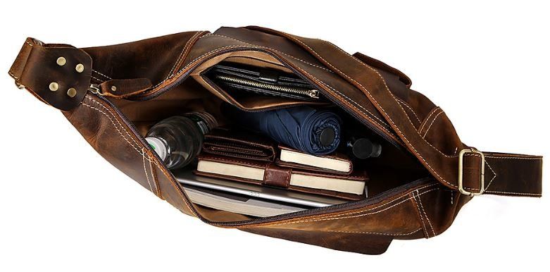 Мужская винтажная сумка через плечо Vintage 14782 Коричневая 14782 фото