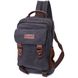 Практичный текстильный рюкзак с уплотненной спинкой и отделением для планшета Vintage 22168 Черный 56804 фото
