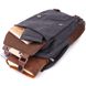 Практичний текстильний рюкзак з ущільненою спинкою та відділенням для планшета Vintage 22168 Чорний 56804 фото 6