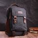 Практичний текстильний рюкзак з ущільненою спинкою та відділенням для планшета Vintage 22168 Чорний 56804 фото 7