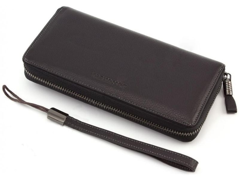 Чорний шкіряний гаманець з ременем Marco Coverna TRW8575A TRW8575A фото
