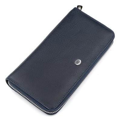 Чоловічий гаманець ST Leather 18420 (ST45) на блискавці Синій 18420 фото