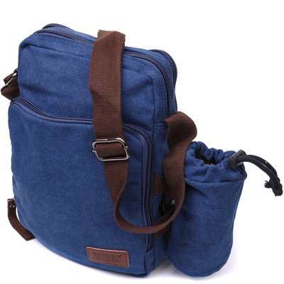 Мужская текстильная сумка с чехлом для воды Vintage 22211 Синий 56843 фото